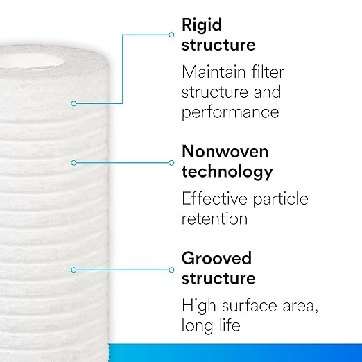 3M Aqua-Pure AP110 Genuine Replacement Whole House Standard Sump Replacement Water Filter Drop-in Cartridge, 5-Micron Sediment, Sand, Dirt, Rust