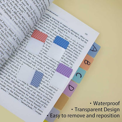 ELII 1 Inch Sticky Index Tabs, 500 Pcs Book Markers, Writable and Transparent for Notebooks, Pages, Colored Markers for Books, Annotating (Morandi)