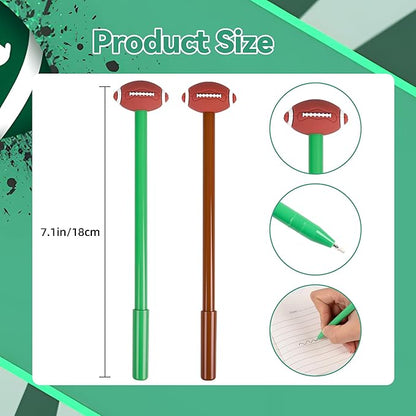 LiYiQ 100 Pcs Football Cartoon Cute Fun Pens for Kids Kawaii Football Shape Gel Black Ink Pen Cute Football Pens for School Office Home Student Kids Present