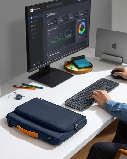 tomtoc 360 Protective Laptop Shoulder Bag for 15.6 Inch Lenovo IdeaPad Gaming 3, Acer Nitro 5 Gaming Laptop, ASUS 15.6-16 Inch ASUS Strix G16/G15, Dell XPS 17, Water-Resistant Accessory Carrying Case