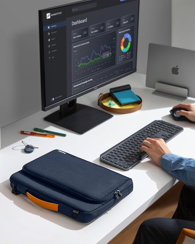 tomtoc 360 Protective Laptop Shoulder Bag for 14-inch MacBook Pro M5/M4/M3/M2/M1 Pro/Max A3434 A3112 A3401 2025-2021, Water-Resistant Carrying Case for 13.5-14.4 Inch Microsoft Surface Laptop 7/6/5
