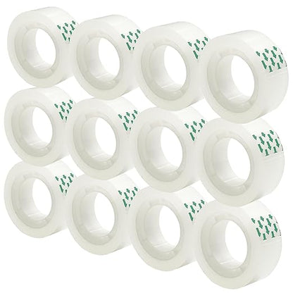 Invisible Tape, Writable Tape Repairing Tape Wall Safe Tape Gift Wrap Tape, 12 Rolls