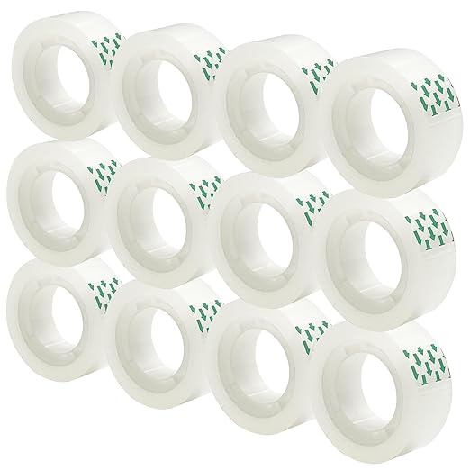 Invisible Tape, Writable Tape Repairing Tape Wall Safe Tape Gift Wrap Tape, 12 Rolls