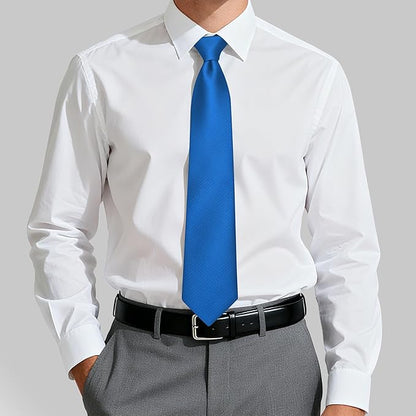 Fineknot Black Ties for Men, Formal Neckties for Men, Solid Color Mens Ties for Business, Wedding, Party, Mens Neck Tie