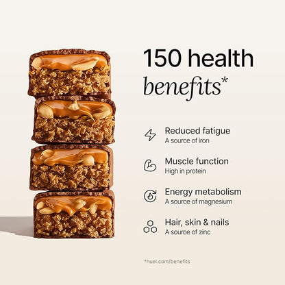 Huel Complete Nutrition Vegan Protein Bars | Peanut Caramel | 13g Protein | 27 Vitamins & Minerals, 2g Sugar, Non-GMO, 100% Plant Based Snack | 12 Pack