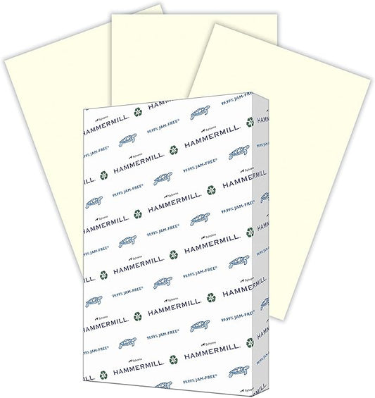 Hammermill Colored Paper, 20 lb Cream Printer Paper, 11 x 17-1 Ream (500 Sheets) - Made in the USA, Pastel Paper, 168050R