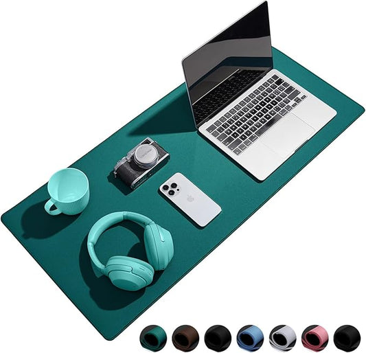 Waterproof Large Gaming Mouse Pad with Durable Stitched Edges, Non-Slip Rubber Base, Grainy Jacquard Mouse Mat Desk Pad for Home Office Gaming, 27.6"x11.8"x0.12", Matte Green