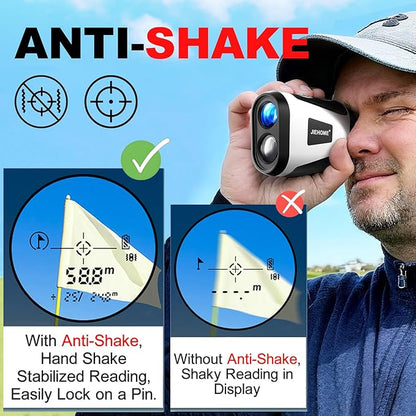 Golf Rangefinder with Slope & Magnet, 7 Modes(Triangulation) Upgraded Range Finders, 1200 Yards, 7X Magnification, Rechargeable Range Finder for Golfing Hunting Golf Accessories for Men Women