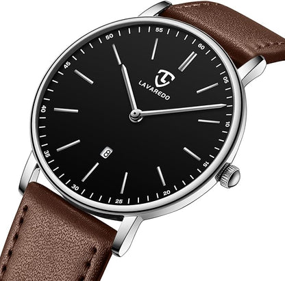 BEN NEVIS Watch, Mens Watch, Minimalist Fashion Simple Wrist Watch Analog Date with Leather Strap