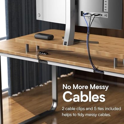 DELAMU 4 Pack Cable Management Under Desk - Office & Home Cable Organizer,J-Channel Cable Management for Clutter-Free Environment,Cable Management Kit,Cord Organizer for Desk,Cord Management,4X15.7in