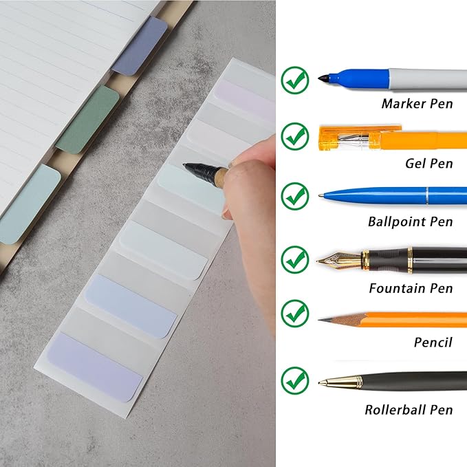 Lumintutu 18 Colors 360pcs Sticky Index Tabs, Large Book Annotation Tabs Repositionable Page Markers Labels for Notebooks, Bible, Binder, File Folder, Planner and Journaling Supplies (1.8×1.1 Inch)