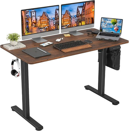 STARY Electric Standing Desk Adjustable Height Sit Stand Home Office Desk with Splice Board