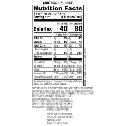 Mountain Dew Kickstart, Pineapple Orange Mango, 90mg Caffeine, Vitamins B & C, 80 Calories, 10% Juice, 16 fl oz (Pack of 12)