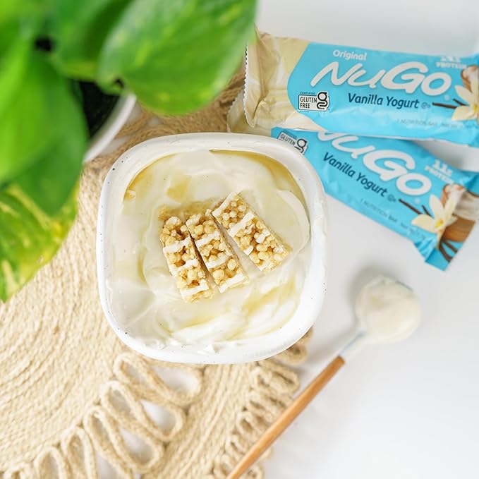 NuGo Original Variety, Vanilla Yogurt 15 bars & NEW! Churro 15 bars, 11g Protein, Gluten Free, 30 Count