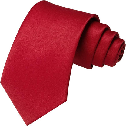 JEMYGINS Solid Color Tie Mens Necktie for Business and Wedding