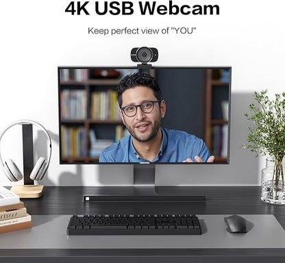 MAXHUB 4K USB Video Conference Camera - 120° Wide Angle, Auto Framing Webcam for Mac PC Meetings, 1/2.3" CMOS Sensor Noise Reduction, USB Type-C Connect Laptop PC, Certified for Microsoft Teams