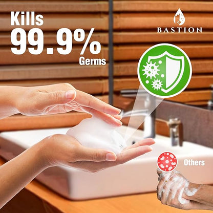 Bastion Foaming Antibacterial Hand Soap: Mandarin Orange Scented Instant Foam Hand Wash Refill 1 Gallon (128 oz) Bulk Jug. Made In The USA