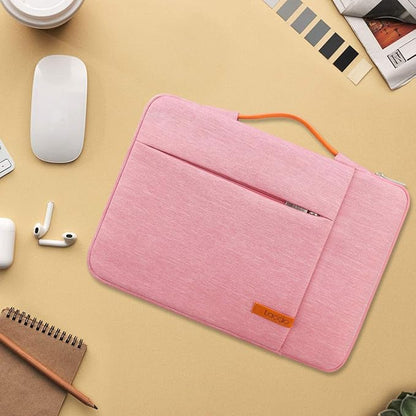 Lacdo 360° Protective Laptop Sleeve Case for 13 inch New MacBook Air M4 A3240 2025, M3 A3113, M2 A2681, M1 A2337 | 13" MacBook Pro M2/M1 A2338 A2251 | 13" iPad Pro M5 / iPad Air M3 Computer Bag, Peach
