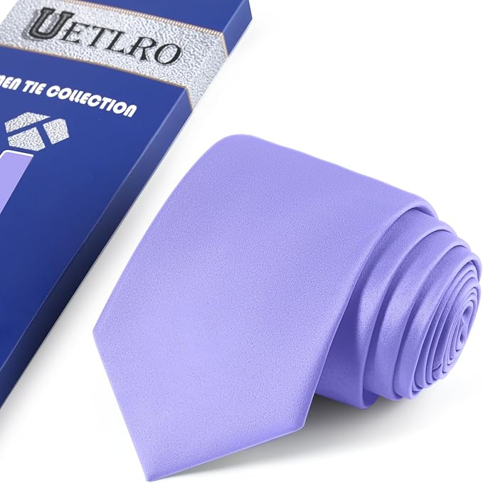 Black Ties For Men Solid Pure Color Formal Neckties 3.15" (8CM) Men's Tie for Business and Wedding with Gift Box