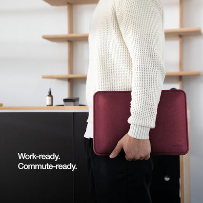 Incase ICON Sleeve with Woolenex - MacBook Pro 14 inch Case - 2024, 2023, 2022, 2021, M4, M3, M2, M1 - Fitted MacBook Case, Laptop Sleeve, Hard Cover, Durable, Lightweight - Cosmic Red