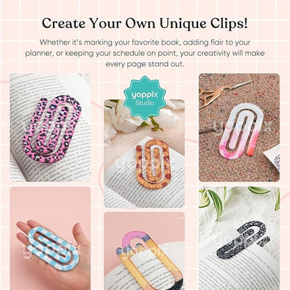 60 Set Sublimation Paper Clips Blanks Bulk, Jumbo Sublimation Acrylic Paperclip Bookmark Clips with 60Pcs Back Card for Heat Transfer DIY Crafts, Office School Supplies, Back to School Gifts