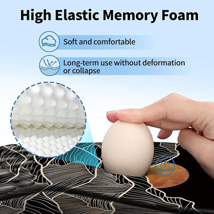 YIWEI Ergonomic Mouse Pad with Wrist Rest - Comfortable Office Mousepad with Memory Foam Wrist Support for Carpal Tunnel Relief, Mouse Pads with Non-Slip Base for Gaming and Home (Sunset)