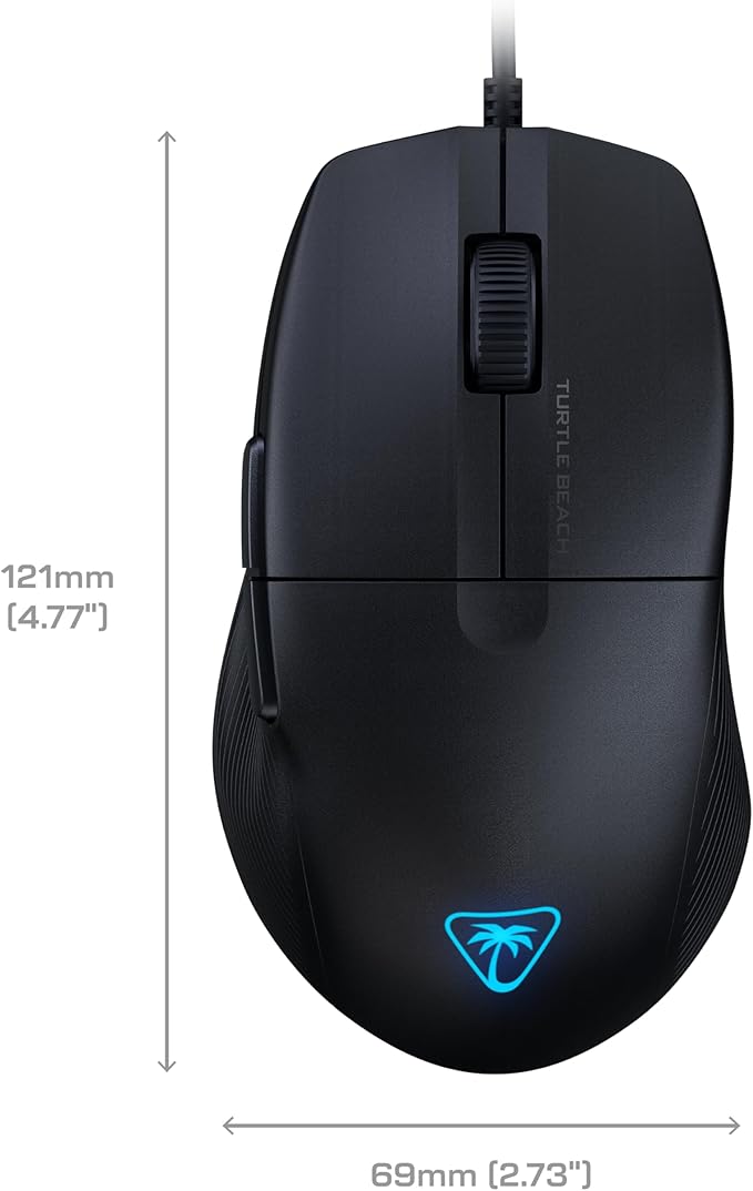 Turtle Beach Pure SEL - Ultra-Light Ergonomic RGB Gaming Mouse, 8K DPI Optical Sensor, Mechanical Switches, Pretension System, Pure PTFE Glides, RGB Illumination – Black