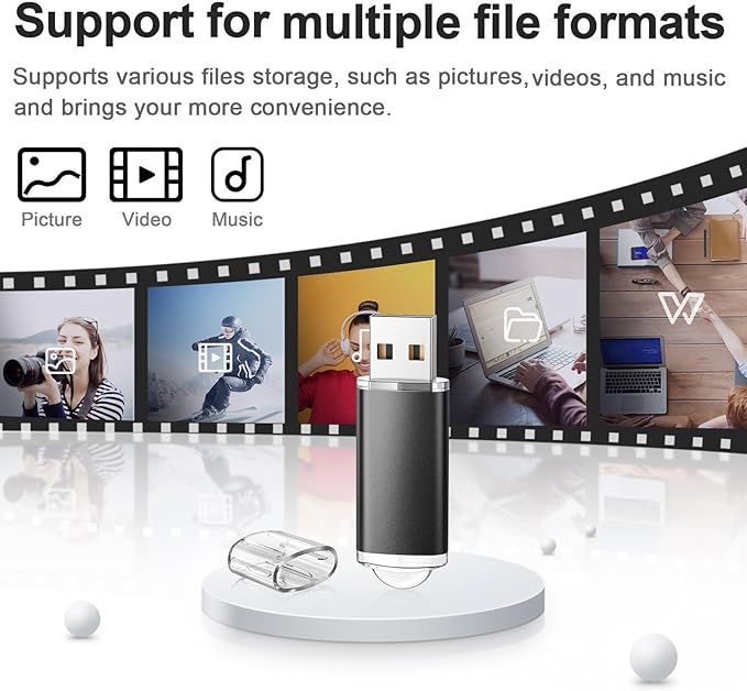 TOPESEL 32GB 10 Pack USB Flash Drive Thume Drive 2.0 Memory Stick Fold Storage Thumb Stick Jump Drive Pen Swivel Design for PC laptops, Tablets, TVs, car Audio (5 Mixed Colors)