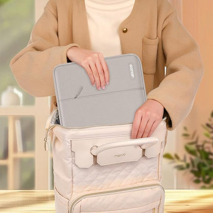 MOSISO Laptop Case 14 inch, 14 inch Laptop Sleeve Compatible with HP Lenovo Dell ASUS Acer, HP Stream, Dell Latitude, Lenovo IdeaPad, Polyester Vertical Computer Sleeve Bag with Pocket, Stone Gray