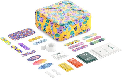 Welly First Aid Kit - Adhesive Flexible Fabric and Waterproof Bandages, Tape and Non-Stick Pads, Butterfly Strips, Single Use Ointments Triple Antibiotic and Hydrocortisone, and Ibuprofen - 130 Count