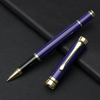 YIVONKA Luxury Ballpoint Pens Best Ball Pen Gift Set for Men & Women Professional Executive Office Nice BallPens Classy Gift Box Ballpoint Black Refill Line width 0.5mm (2 blue)