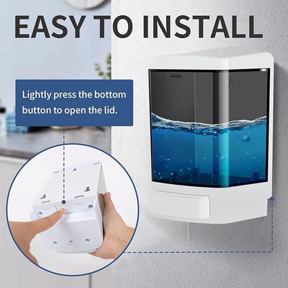 4PCS Commercial Soap Dispenser Plastic Wall Mounted Soap Dispenser 33.8 oz 1000 ml Plastic Hand Wash Soap Wall Dispenser for Bathroom Kitchen Hotel Liquid Gel Shampoo Chamber (Black)