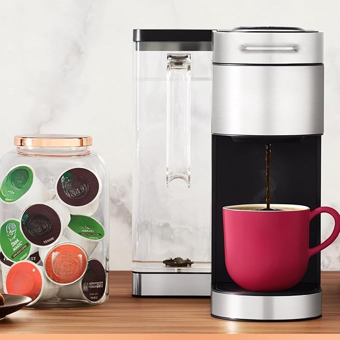 KeurigK Plus Single Serve Coffee Maker, MultiStream Technology, Customizable Strength and Temperature Settings, Programmable, 78oz Removable Reservoir, Stainless Steel