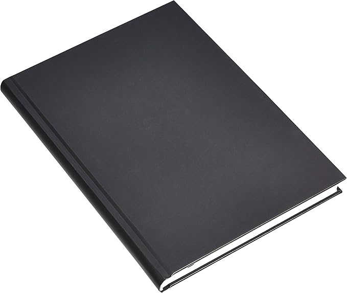 Amazon Basics Professional Journal, 10.5X7.5 inches, Black, 2-Pack
