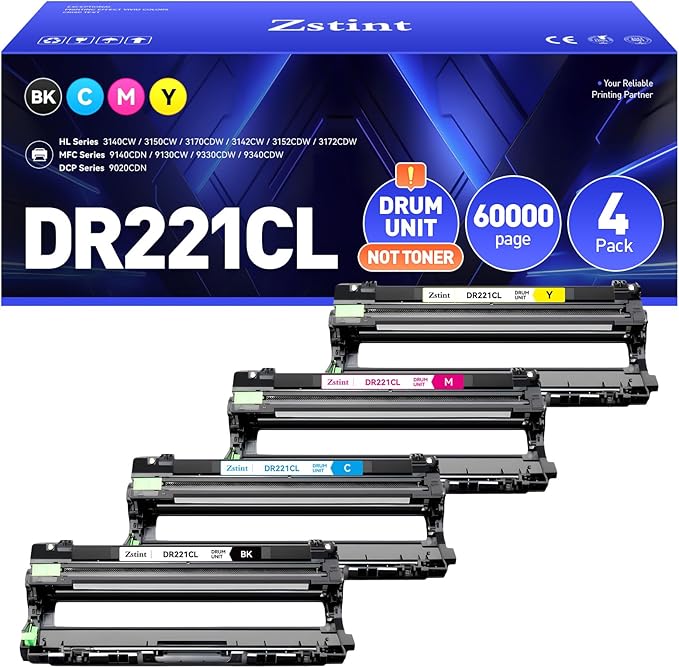 DR210CL Drum Unit (Not Toner) 4-Pack Replacement Compatible for Brother DR-210CL Imaging Drum for MFC-9325CW MFC-9125CN HL-3070CW 3040CN 3045CN 3075CW MFC-9320CW MFC-9120CN 9010CN Printer Black Color