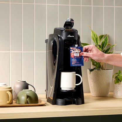 Flavia Aroma Brewer - Coffee Machine, Makes Coffee, Lattes, Tea, and other Hot or Iced Beverages with Single-Serve Freshpacks, Multiple Brew Sizes, Black