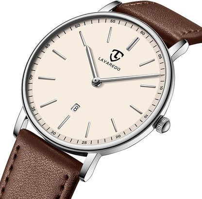 BEN NEVIS Watch, Mens Watch, Minimalist Fashion Simple Wrist Watch Analog Date with Leather Strap