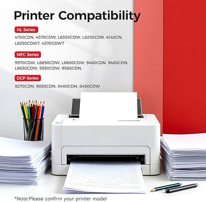 TN336 Toner Cartridge Set 4-Pack Printer Replacement Compatible for Brother TN-336 TN331 TN315 MFC-L8850CDW HL-L8350CDW MFC-L8600CDW HL-4150CDN MFC-9970CDW DCP-L8400 L8450 HL-L8250 L8650 L8850 4570CDW