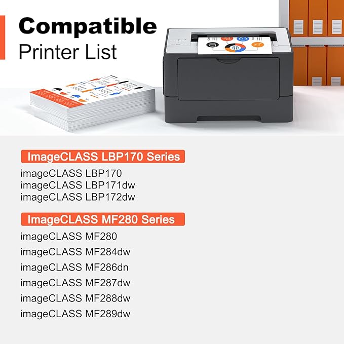v4ink 072H 072 Black Toner Cartridge Replacement for Canon 072 072H High Capacity Toner for Canon imageCLASS MF284dw MF287dw MF288dw MF289dw LBP172dw LBP170 MF280 Series Printer, Support for Fax