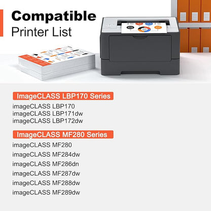 v4ink 072H 072 Black Toner Cartridge Replacement for Canon 072 072H High Capacity Toner for Canon imageCLASS MF284dw MF287dw MF288dw MF289dw LBP172dw LBP170 MF280 Series Printer, Support for Fax