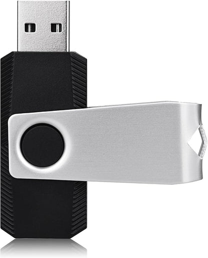 KEXIN 100 Pieces 1GB Flash Drive Bulk Flash Drive 1 GB Thumb Drive Bulk USB Drives 1G USB Stick Swivel 100 Pack 2.0 (1G, 100PCS, Black)