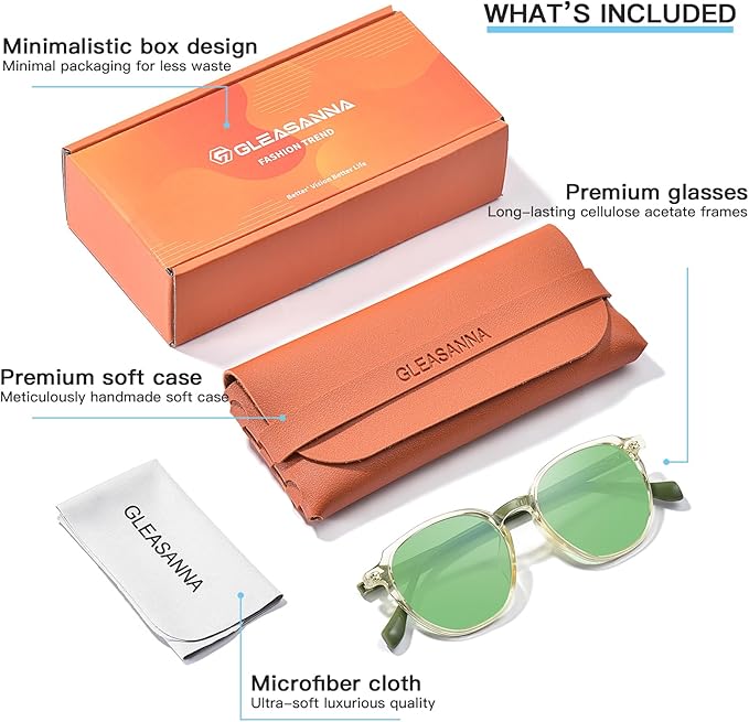 Sleep Glasses for 99.9% Blue Light Glasses Dual AR Coatings Green Lens for Computer Gaming Reduce Eyestrain