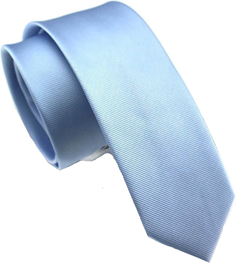 JEMYGINS 2.4" Solid Color Skinny Tie Slim Necktie for Men