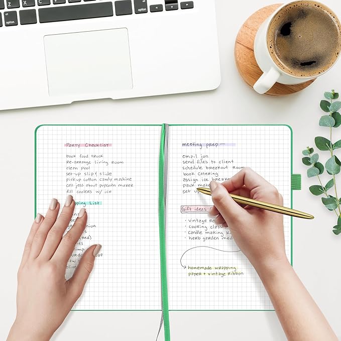 &And Per Se Lined Journal Notebook, 160 Pages, A5 5.7 x 8 inches College Ruled Thick Paper Notebook Journals (1 Pack, Emerald)