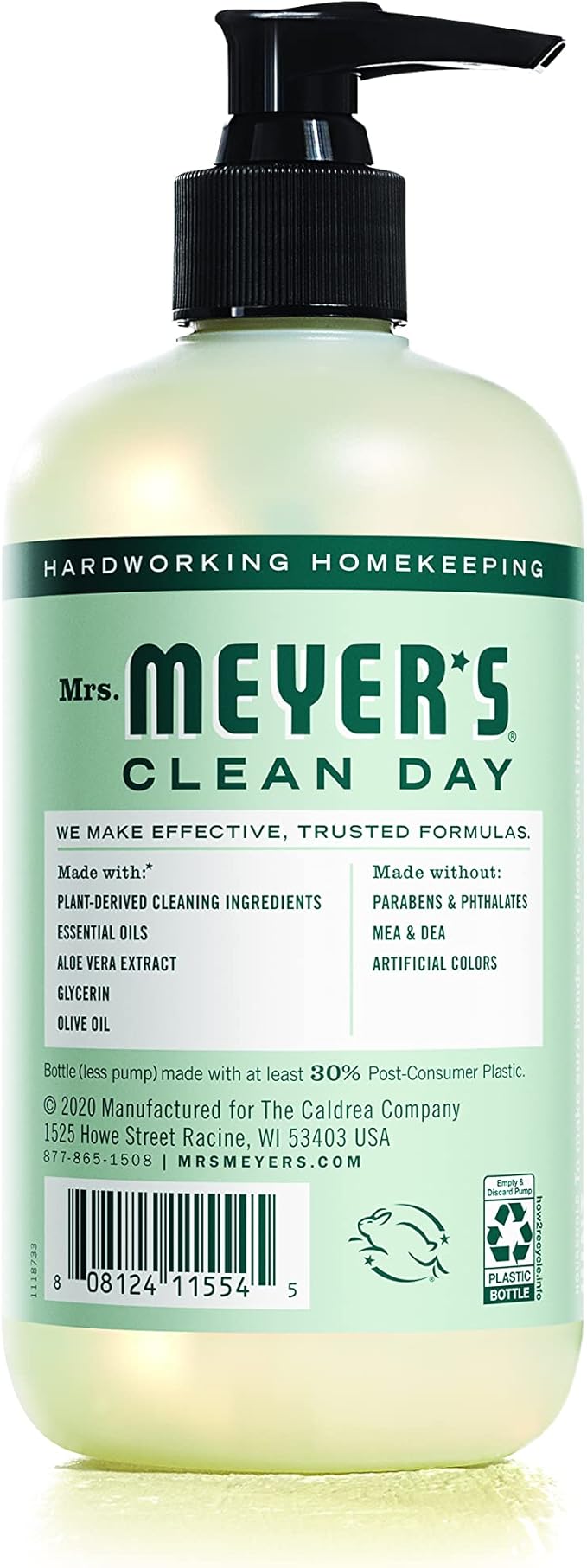 MRS. MEYER'S CLEAN DAY Hand Soap, Made with Essential Oils, Birchwood, 12.5 fl. oz