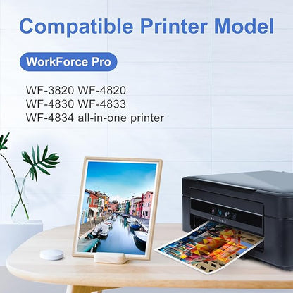 for 822XL Ink Cartridges Combo Pack Remanufactured Replacement for Epson 822XL Ink Cartridges for 822XL Printer Ink Epson use with WF-3820 Workforce Pro WF-4820 WF-3820 WF-4820 822