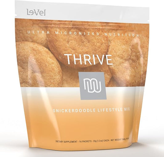 Thrive Protein Shake | 16 Packets (35g Each) | Gluten-Free, Pea Protein, Probiotics, Fiber & Digestive Enzymes | Supports Lean Muscle (16 Packets (Single Servings), Snickerdoodle)
