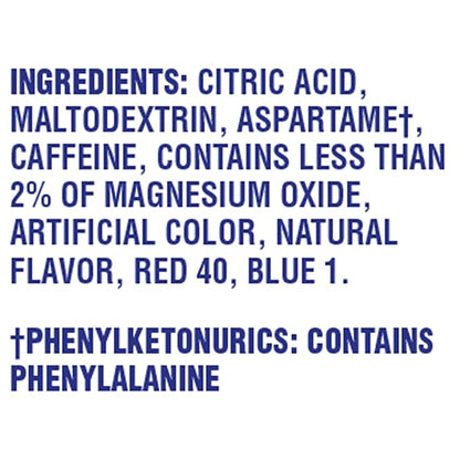 Crystal Light Grape Naturally Flavored Powdered Drink Mix with Caffeine, 120 ct Pack, 4 Boxes of 30 On-the-Go Packets