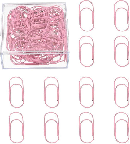 PATIKIL 100 Pcs Paper Clip, 2inch Non-Skid Metal Paper Clamp Clips Large for Office Supplies Craft Scrapbook Document Note Sorting, Electroplating, Purple