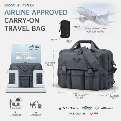 Large Tactical Laptop Bag for Men, Military 17.3 Inch Computer Bag Briefcase with Passport Wallet, Carry on Messenger Bag